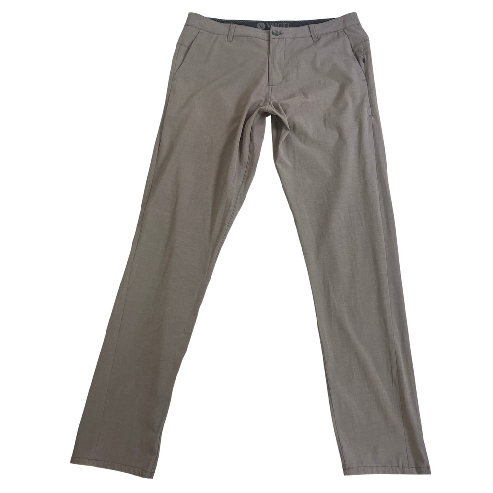 Vuori Aim Pant Slim Fit Stretch Tapered Chino Pant Mens 32 x33L Cocoa Brown Golf